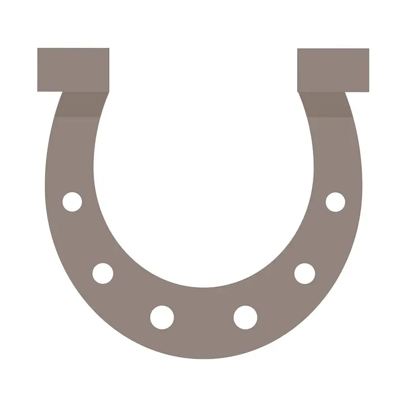 Metallic Lucky Horseshoe Vector Art