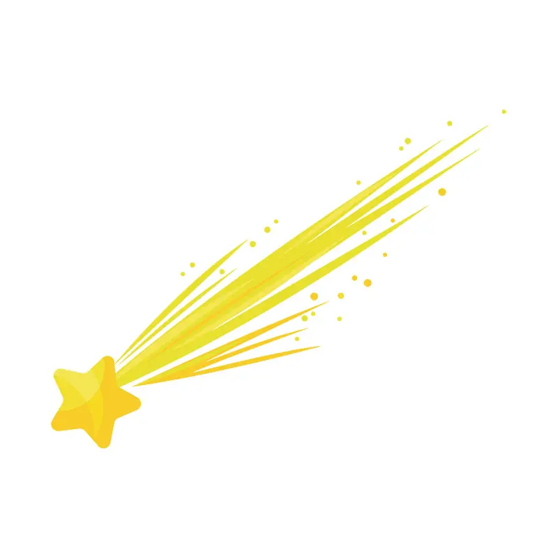 Luminous Meteoroid Star Vector Art