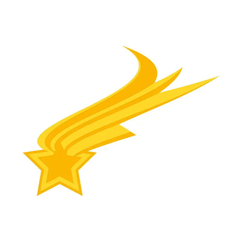 Glittering Tail Comet Star Vector Art