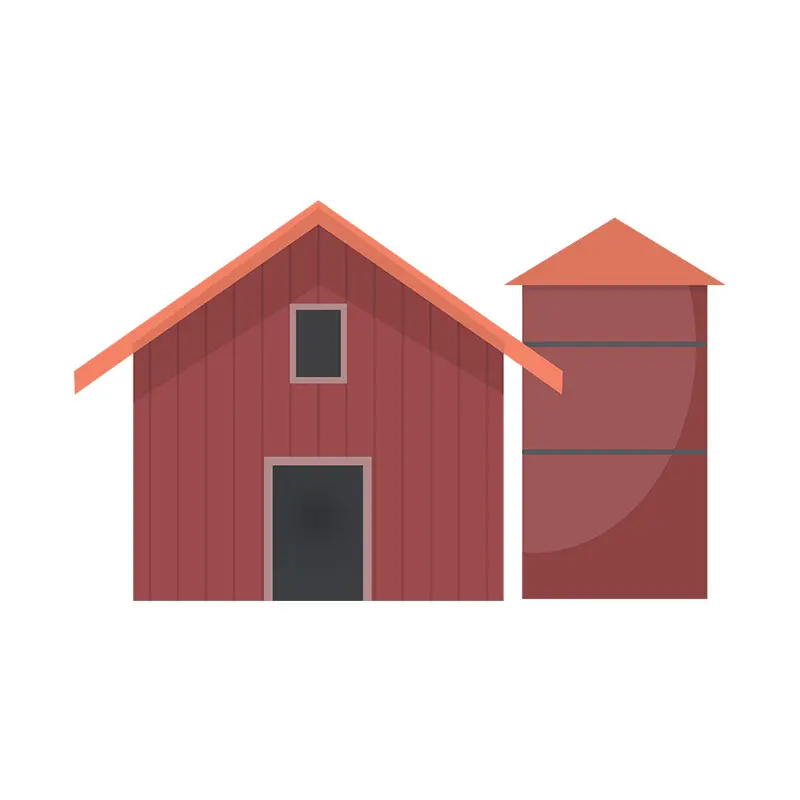 Tenacious Farm Barn Vector Art
