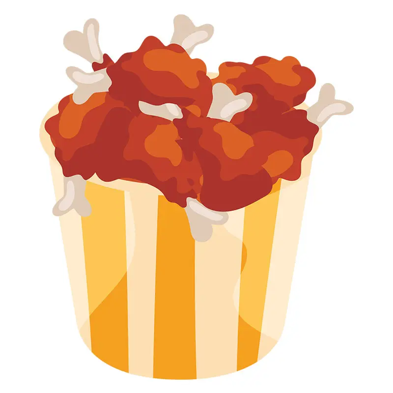 Mighty Chicken Bucket Vector Art