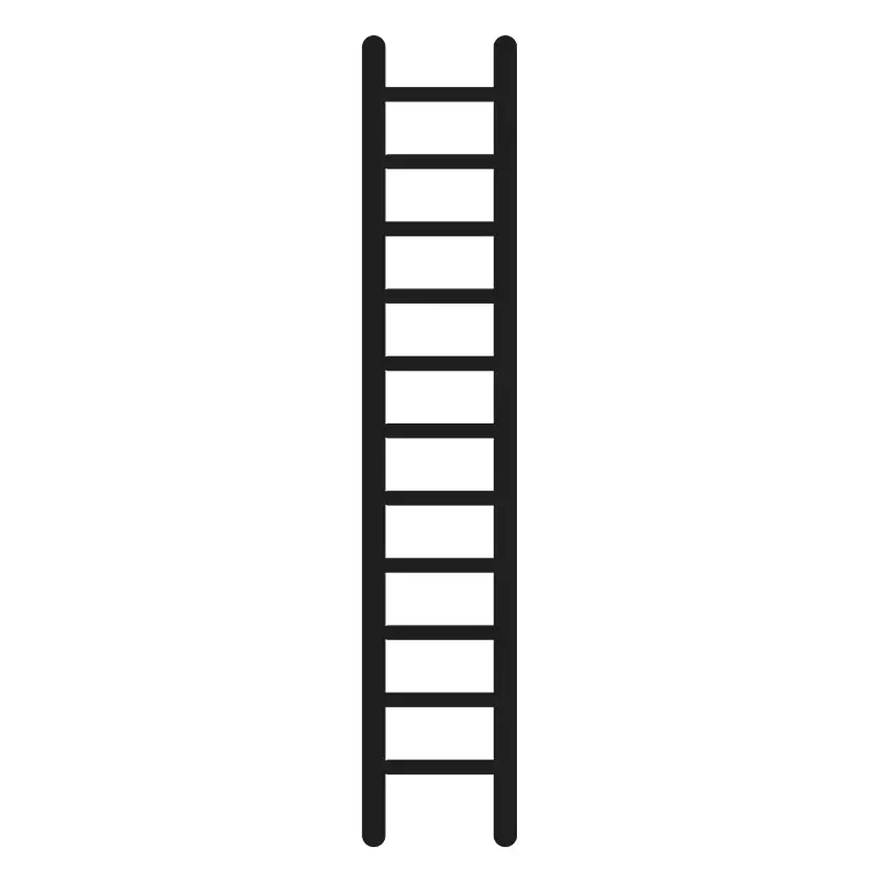 Fire Escape Ladder Silhouette Art