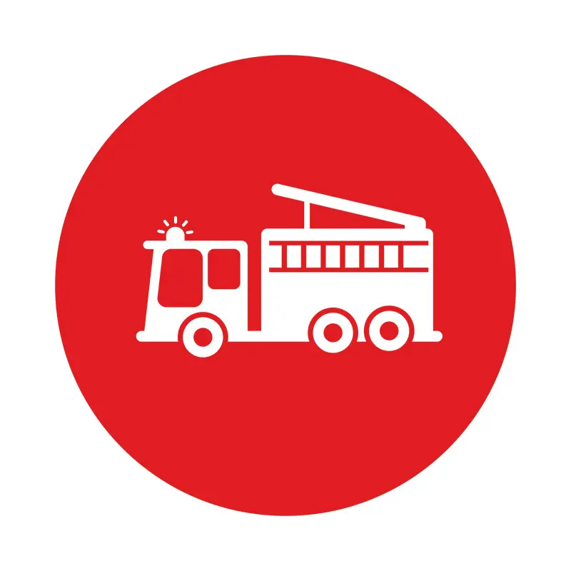 Alert Fire Station Safety Sign Vector Art