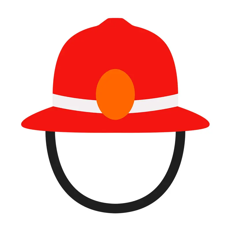 FireFighter Fireman Helmet Vector Art
