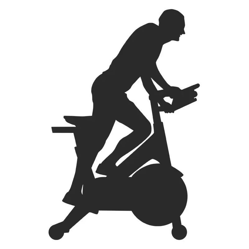 Stationary Bike Exercise Machine Silhouette Art
