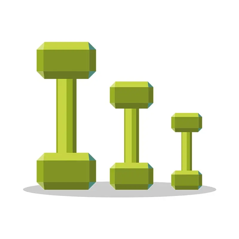 Set of Dumbbells Vector Art
