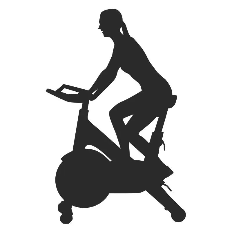 Stationary Bike Gym Exercise Silhouette Art