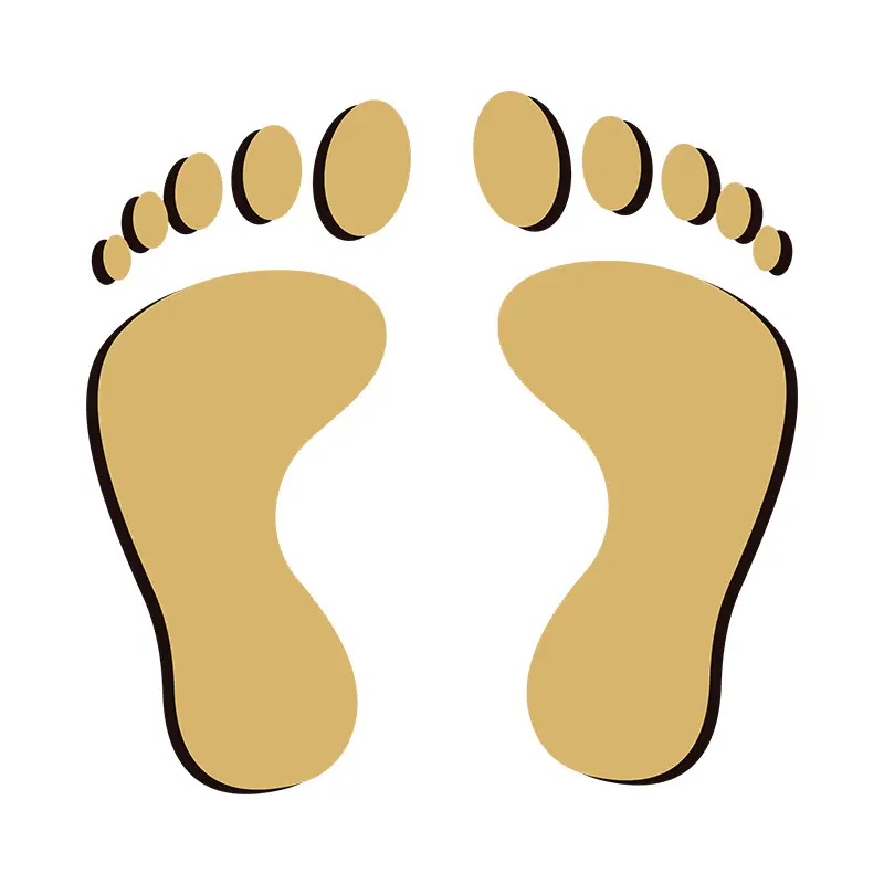 Textured Human Footprint Step Vector Art
