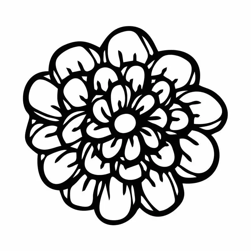 Golden Marguerite Flower Silhouette Art
