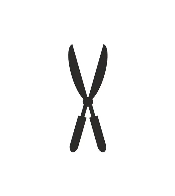 Crafty Garden Hedge Shear Silhouette Art