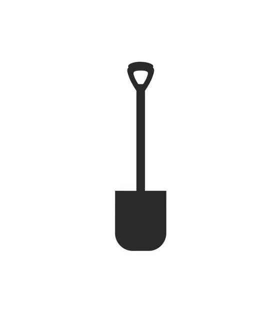 Essential Garden Spade Silhouette Art