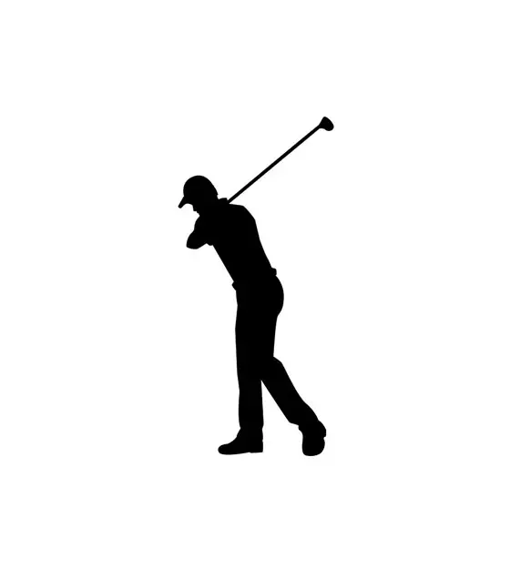 Golf Sport Game Drive Shot Silhouette Art