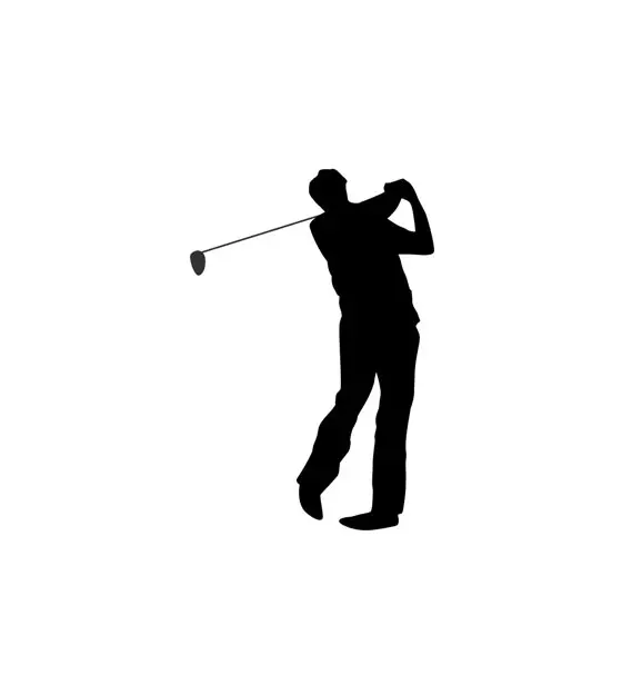 Flop Golf Shot Silhouette Art
