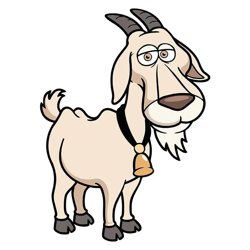 Adult Mountain Domestic Goat Vector Art