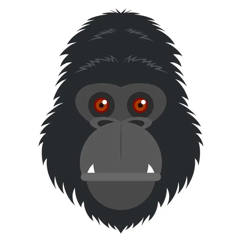 Furious Gorilla Face Vector