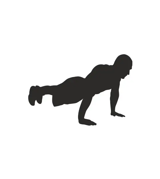 Sweaty Push Ups Gym Exercise Silhouette Art