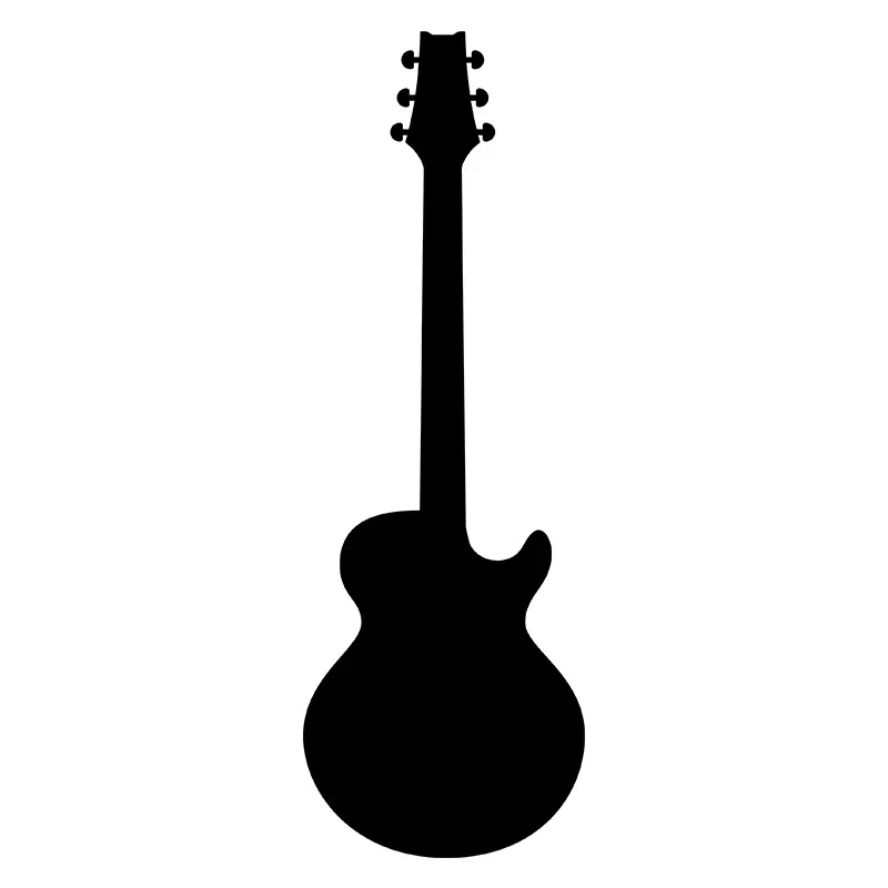 Melodious Archtop Guitar Silhouette Art