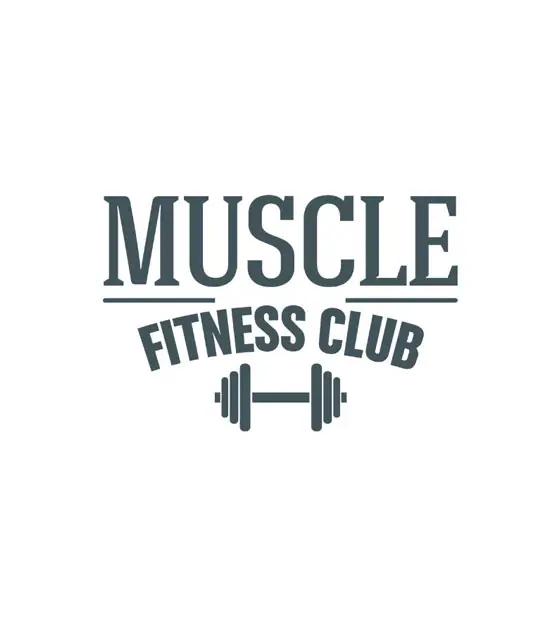 Professional Muscle Fitness Club Title Vector Art