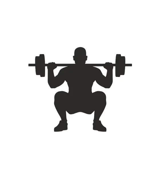 Back Squat Gym Exercises Silhouette Art