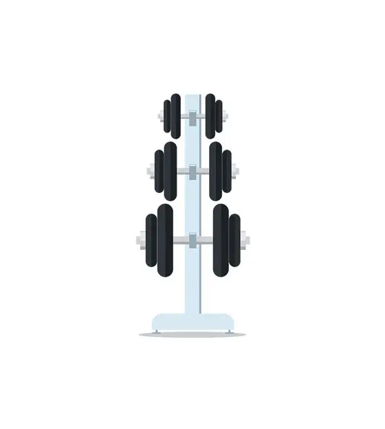 Powertec 3 Tier Gym Weight Rack Vector Art
