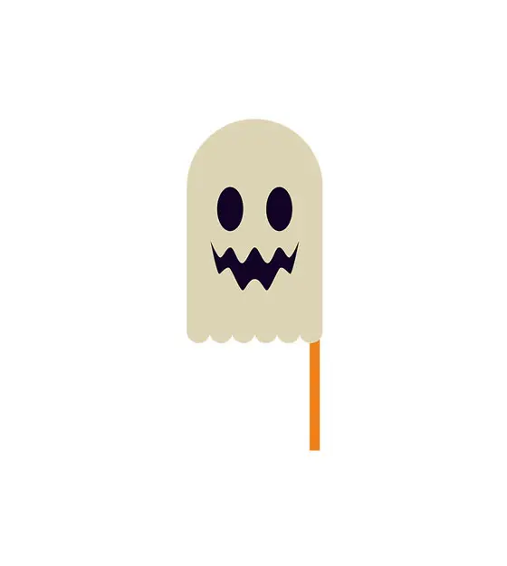 Woozy Smirking Ghost Halloween Mask Vector Art
