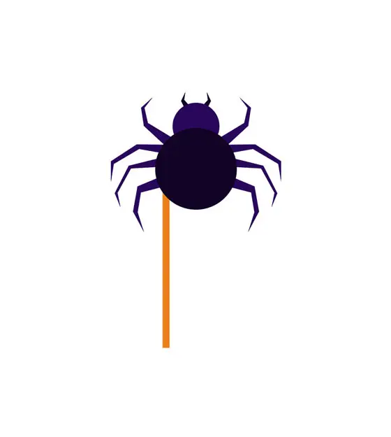 Threatening Spider Halloween Mask Vector Art
