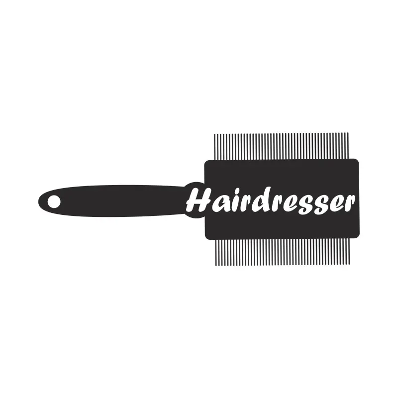 Professional Hair Straightener Brush Silhouette Art