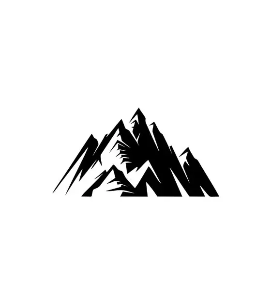 Camping Trip Mountain Peak Silhouette Art