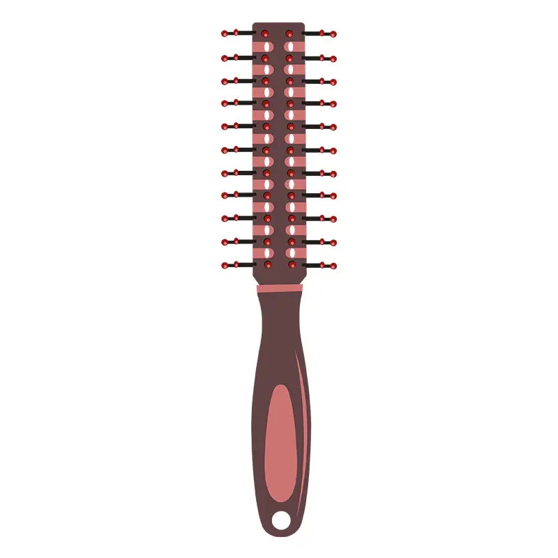 Curling Round Hair Brush Vector Art