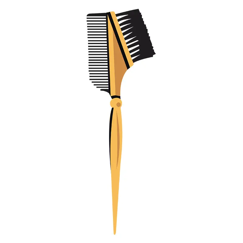 Barber's Hair Color Dyeing Brush Vector Art