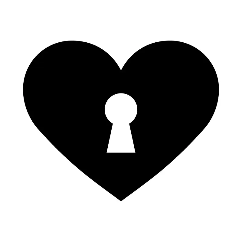 Gateway Lock Heart Silhouette Art