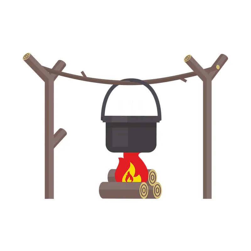 Backpacking Stove Hiking Food Cooking Vector Art