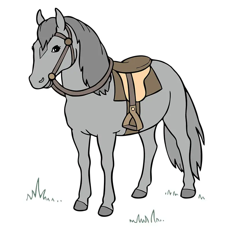 Riding Horse Vector Art