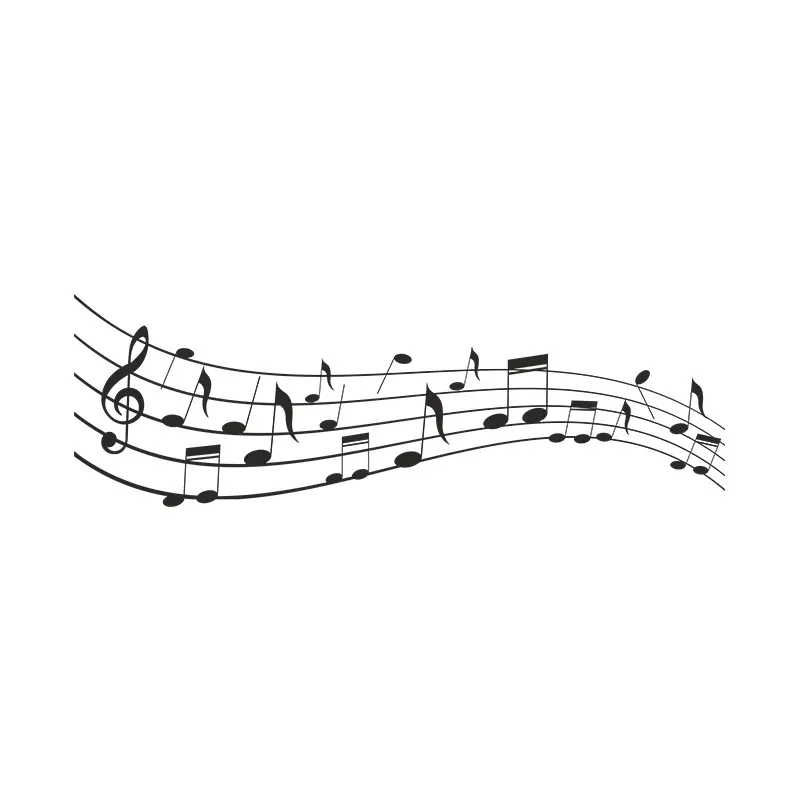 Sheet Music Silhouette Art