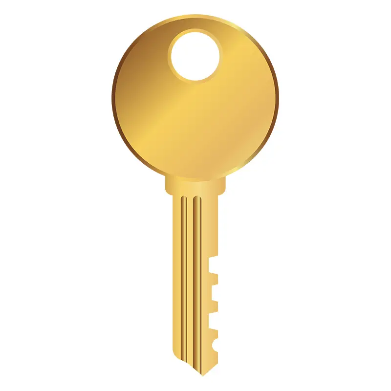 Glimmering Padlock Key Vector Art
