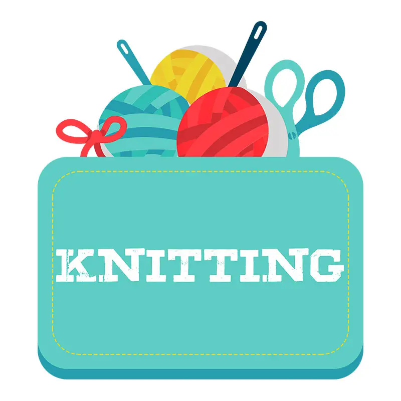 Valuable and Effectual Knitting Box Title Vector Art