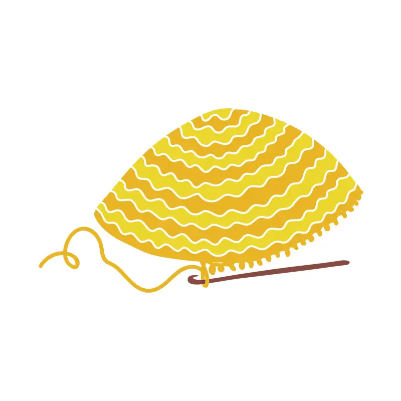 Warm Sweater Knitting with Knitter's Vector Art