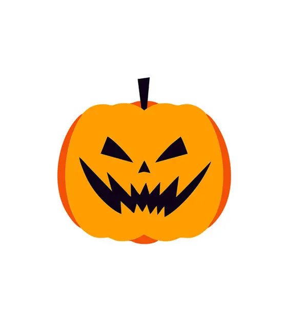 Evil Smile Halloween Pumpkin Vector Art