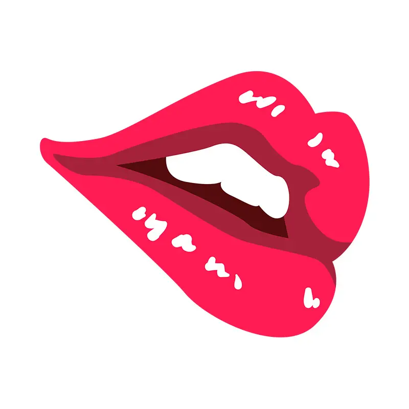 Enthralling Seductive Lips Vector Art
