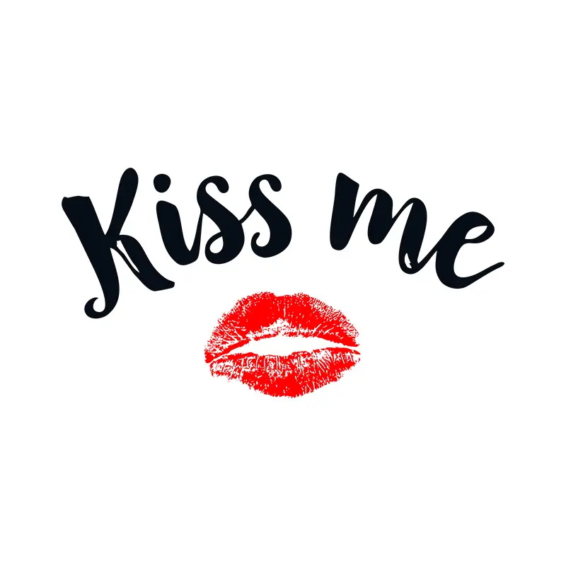 Provocative Kiss Me Lipstick Kiss Mark Vector Art