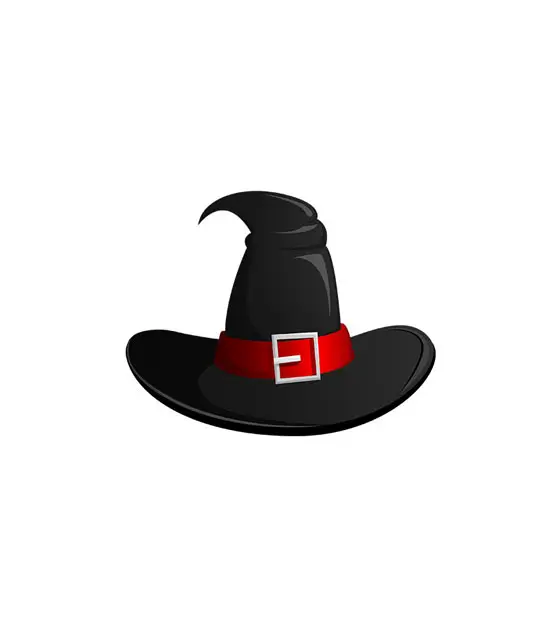 Maleficent Witch Pointed Top Hat Vector Art