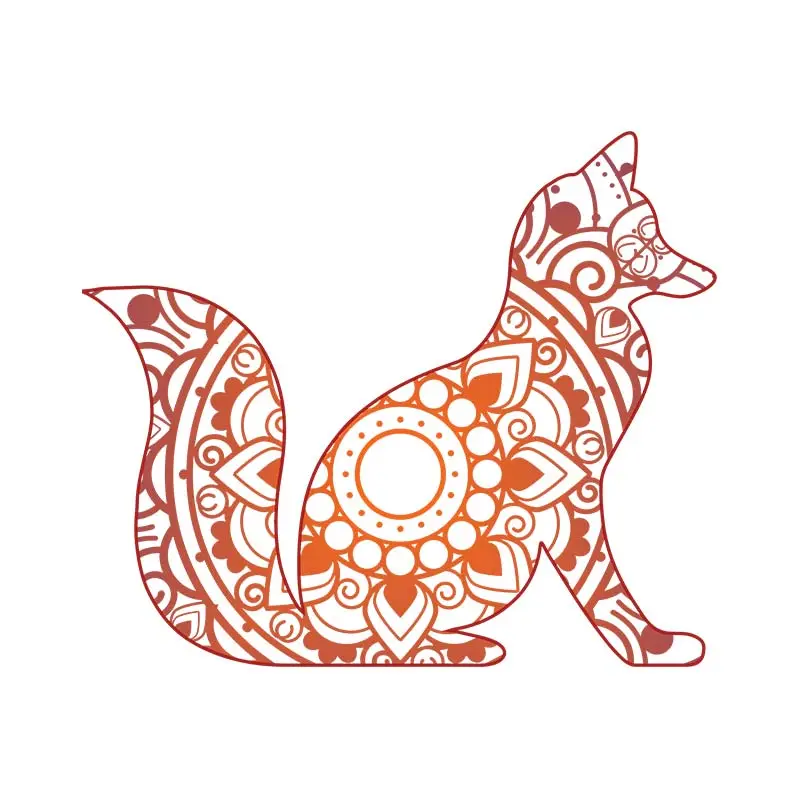Fox Mandala Vector Design