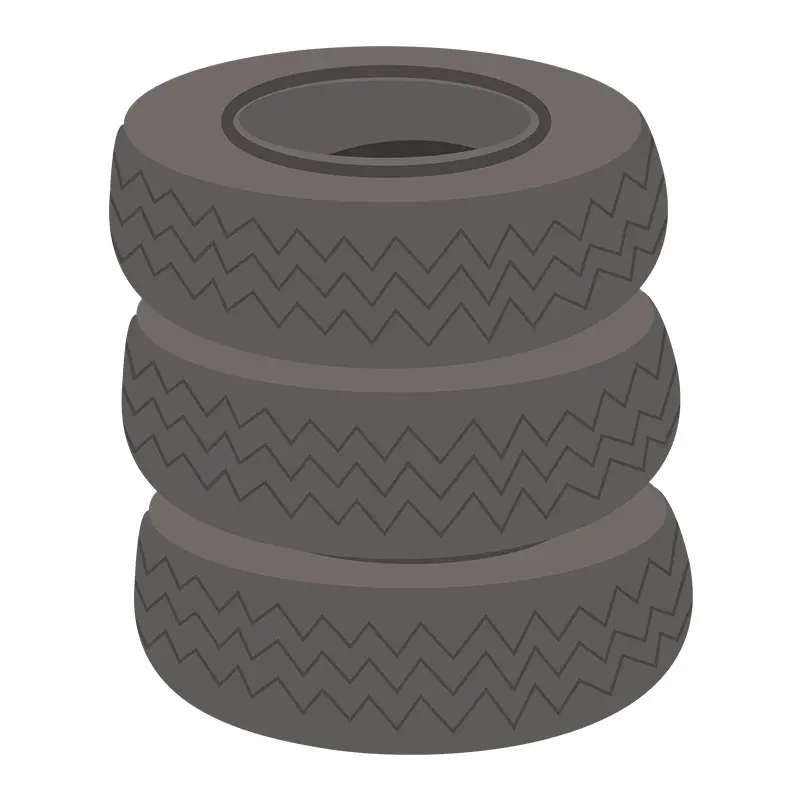 Classical Military Tyres Vector Art