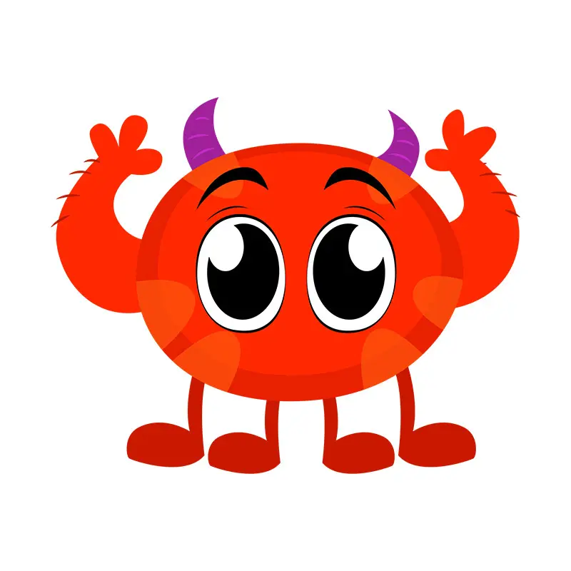 Red Monster Vector Art