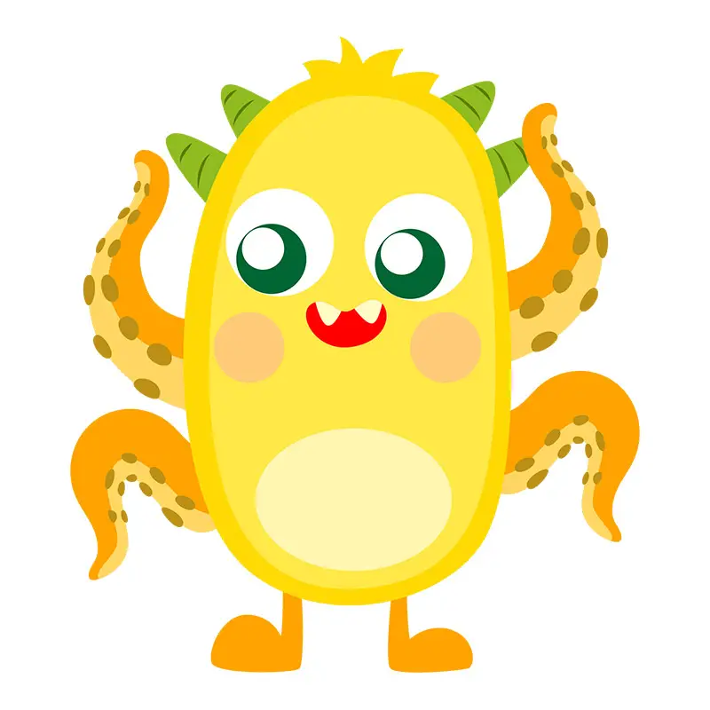 Yellow Monster Vector Design