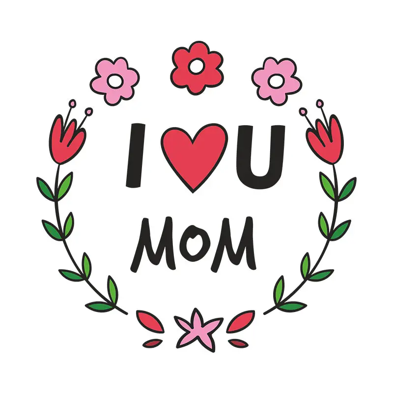I Love You Mom Vector Art