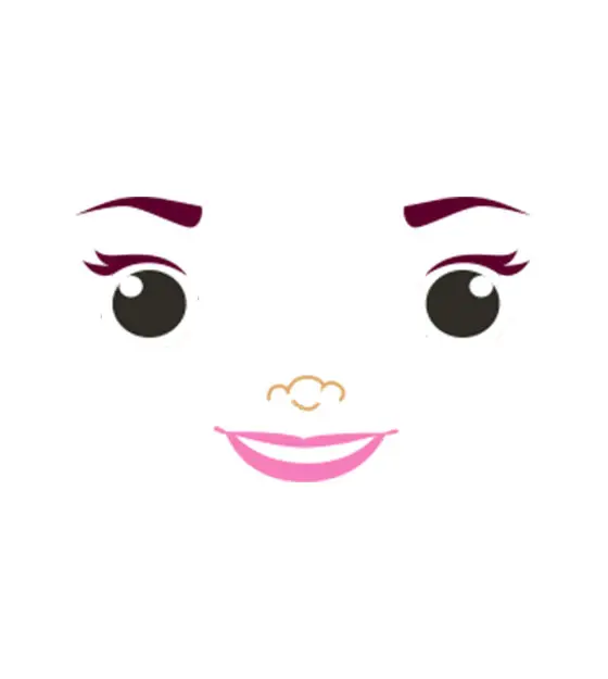 Beady Eyed and Pink Lipstick Mermaid Face Vector Art – Misc Vector