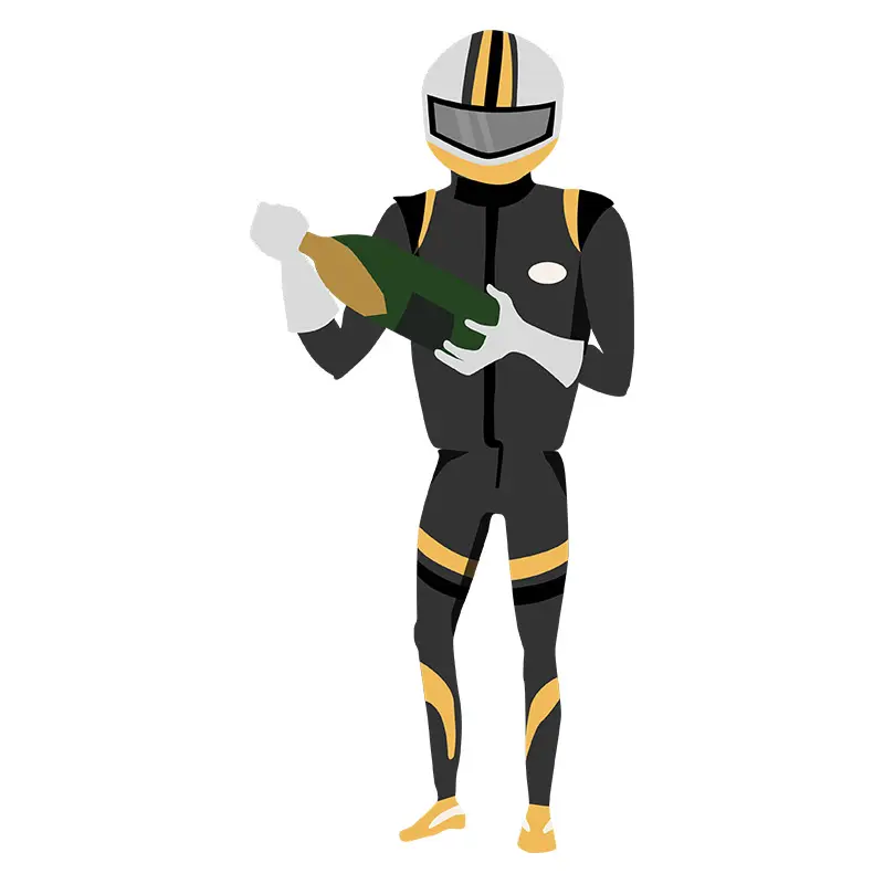 Celebrating Driver Vector Art