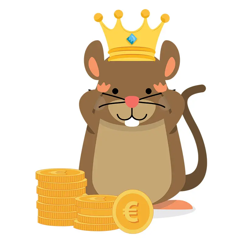 Golden Coins Mouse Circuit Files Vector Art