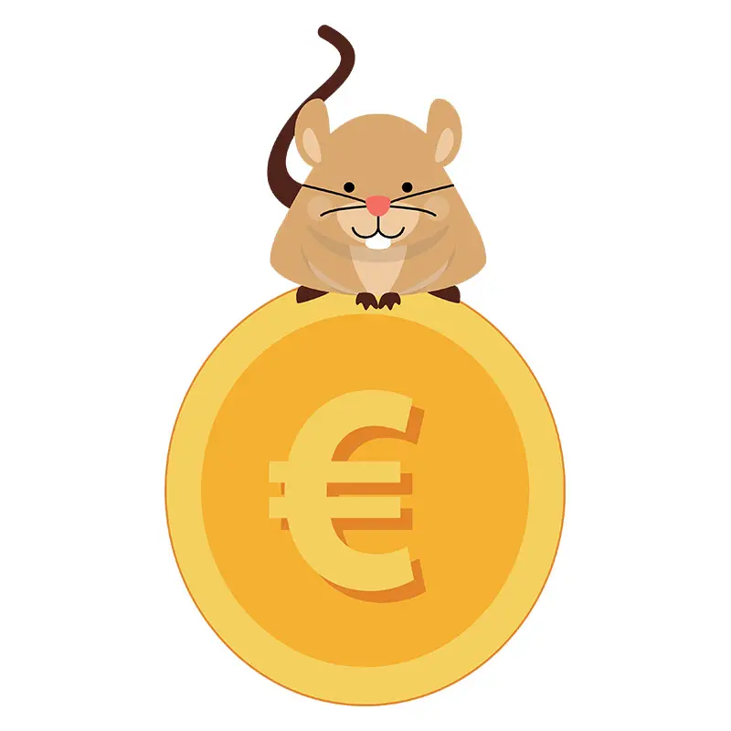 Gold Coin Mouse Vector